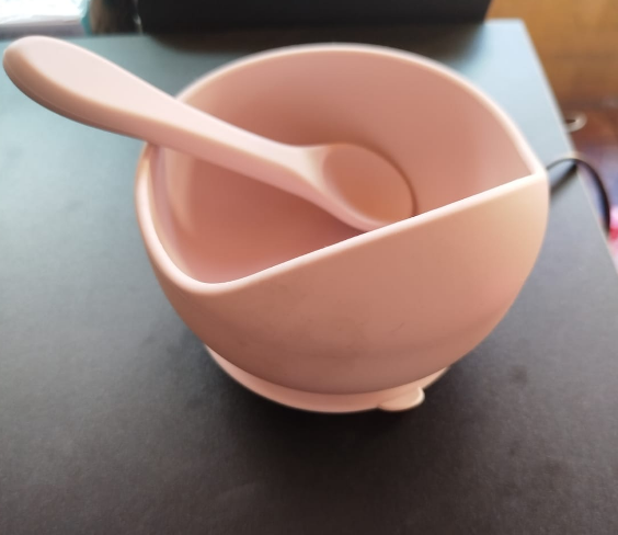 PLATO DE SILICONA + CUCHARA SILICONA