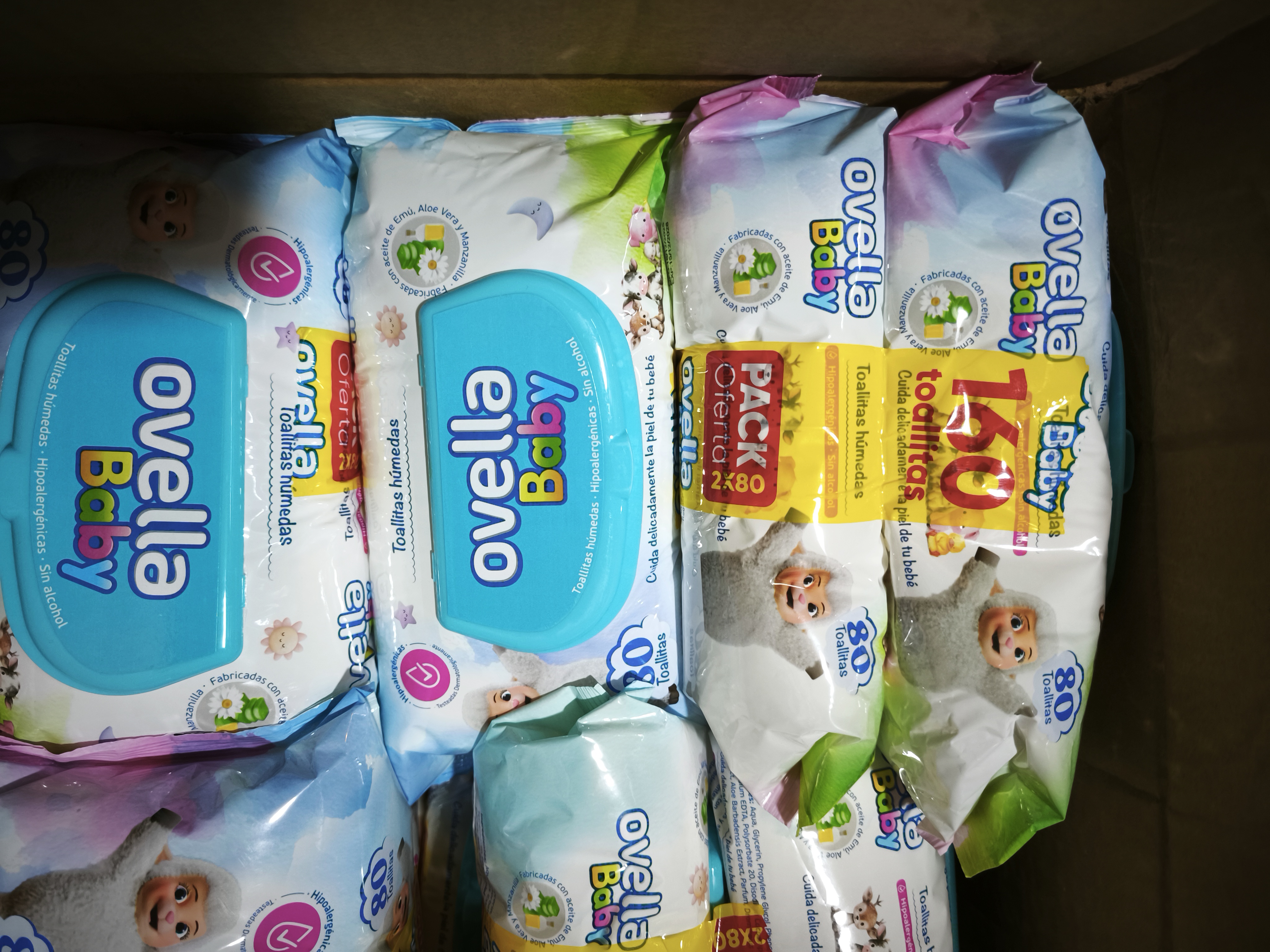 OVELLA TOALLA HUMEDA PACKS 160 UNID.