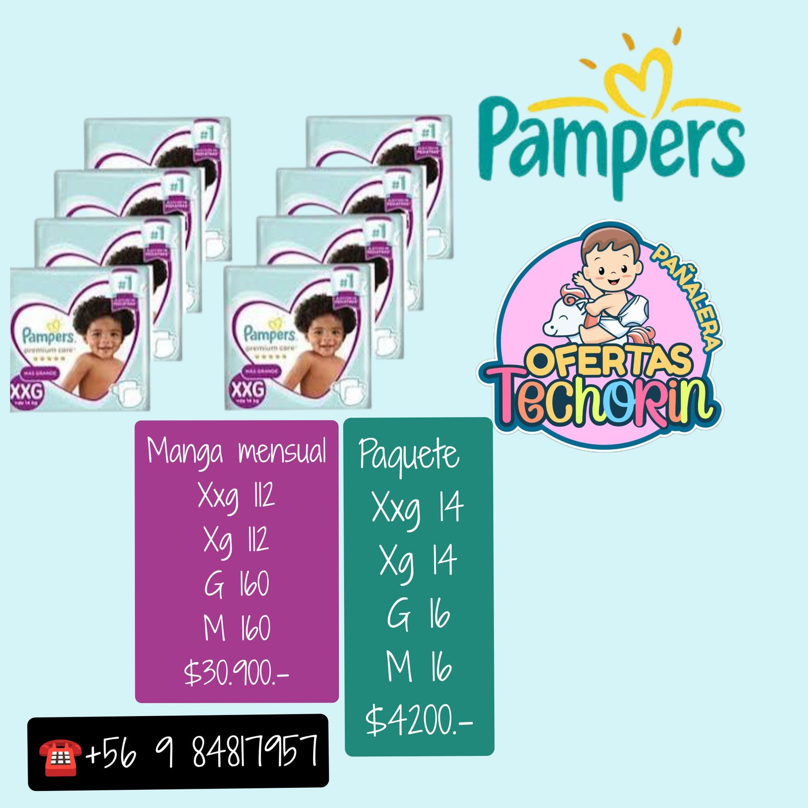 PAMPERS PREMIUM CARE VARIEDAD DE TALLA