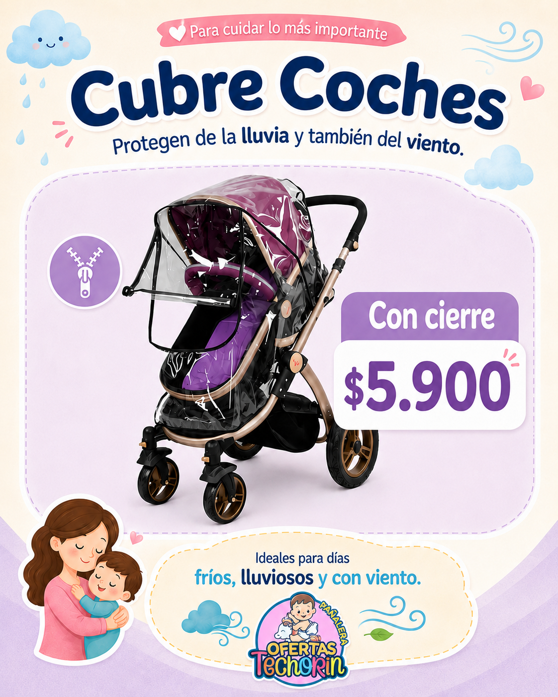 CUBRE COCHE CON CIERRE
